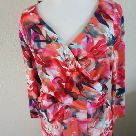 Soft Surroundings Le Jardin Faux Wrap Maxi Dress | L - Picture 3 of 8